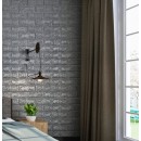 Tapet 3D Silver design perete modern din caramida in relief, Autoadeziv , 77x70 cm 1buc - ELECTRONICE - reducerim.ro