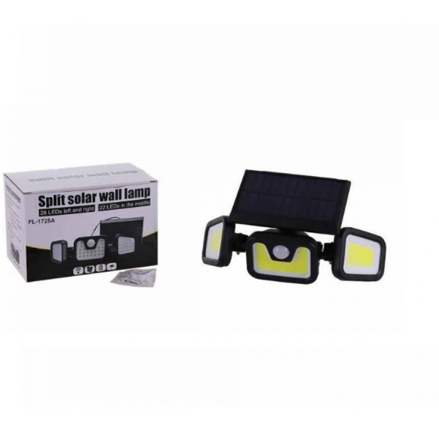 LAMPA TRIPLA SPLIT, CU PANOU SOLAR SI SENZOR DE MISCARE - Iluminat - reducerim.ro