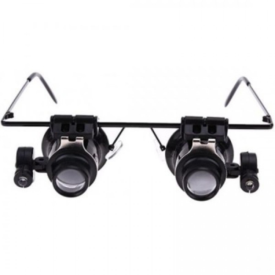 Ochelari cu lupa, putere de marire 20X si led lateral pentru observare amanuntita Cod 020 Ochelari cu lupa, putere de marire 20X si led lateral pentru observare amanuntita Cod 020