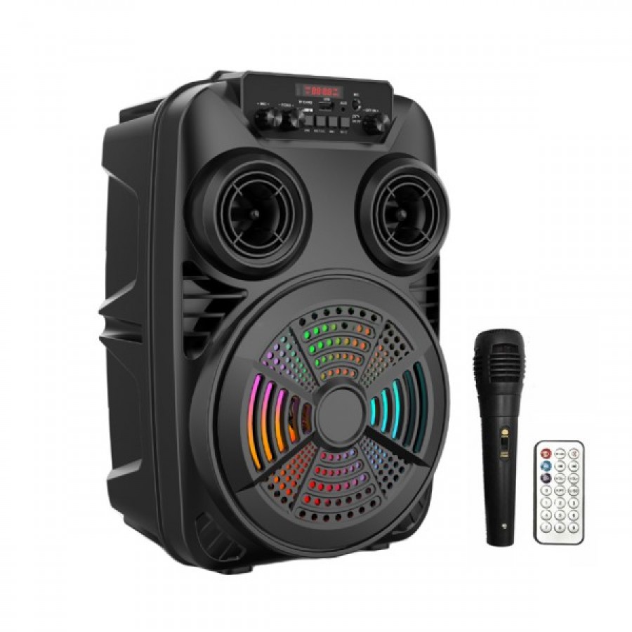 Boxa portabila ZQS 8107S, 60W P.M.P.O., telecomanda, microfon Cod 085MHM Boxa portabila ZQS 8107S, 60W P.M.P.O., telecomanda, microfon Cod 085MHM
