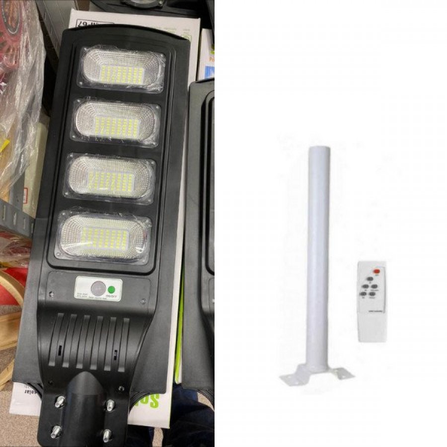 Lampa Solara LED 400w, 4 cadrane, cu Incarcare Solara Panou Fotovoltaic + Telecomanda si suport - Iluminat -reducerim.ro Lampa Solara LED 400w, 4 cadrane, cu Incarcare Solara Panou Fotovoltaic + Telecomanda si suport - Iluminat - reducerim.ro