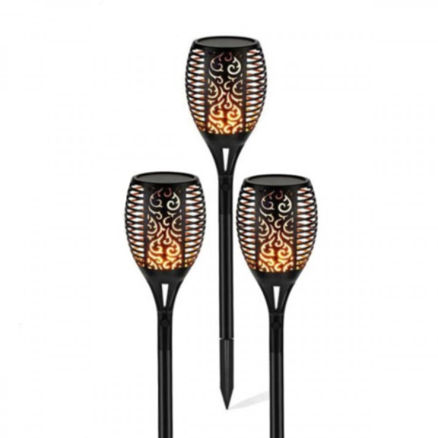 SET 3 LAMPI SOLARE CU EFECT DE FLACARA, 45.5 CM - Iluminat - reducerim.ro