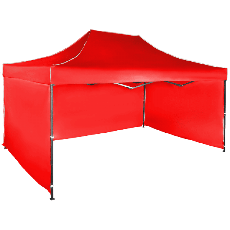 Cort IMPERMEABIL pavilion pliabil 3m * 4,5m, structura metalica, culoare ROSU - Corturi - reducerim.ro