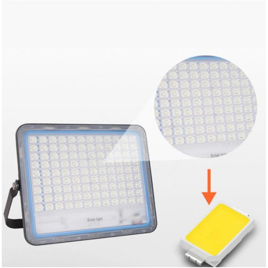 Panou cu proiector solar60 W, cu LED-uri puternice, telecomanda cu functii multiple, accesorii de fixare incluse - Iluminat - reducerim.ro