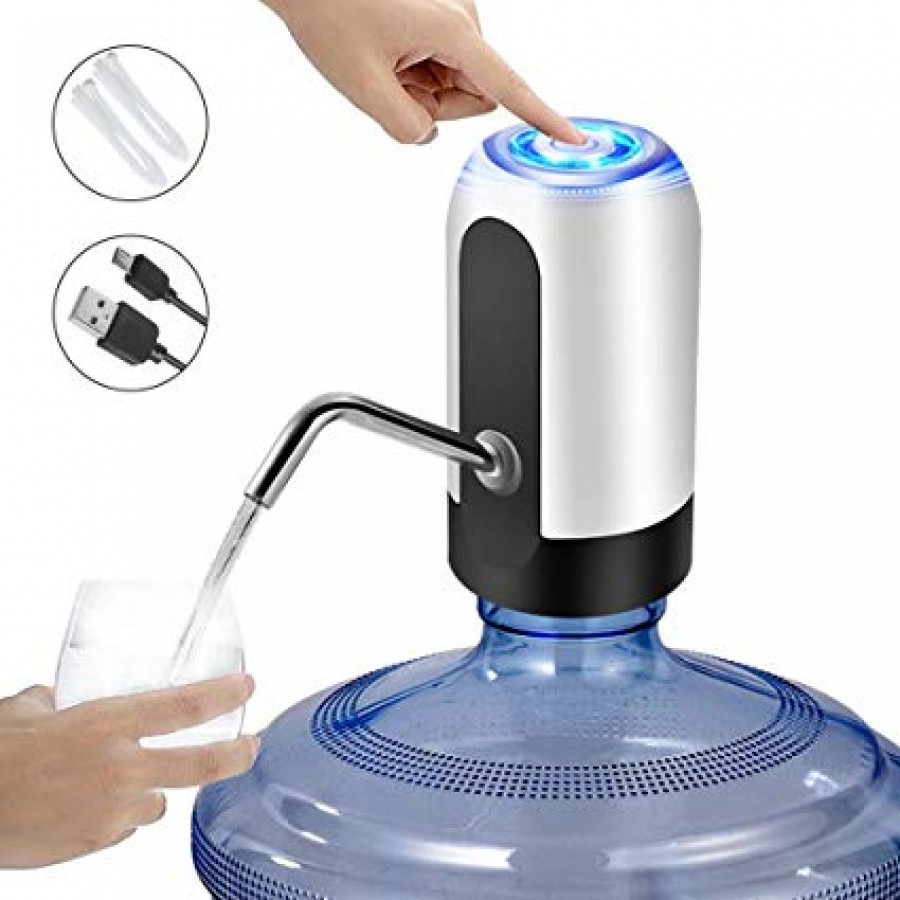Pompa electrica pentru bidon de apa, cu acumulator, incarcare prin USB - Casa si gradina - reducerim.ro