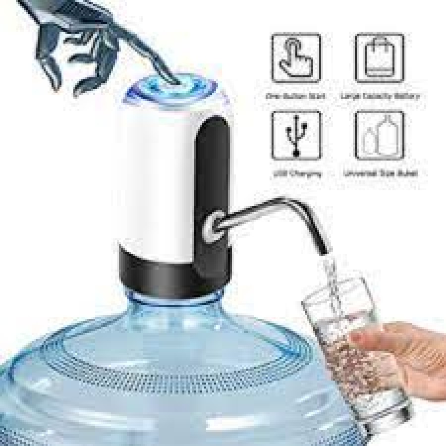 Pompa electrica pentru bidon de apa, cu acumulator, incarcare prin USB - Casa si gradina - reducerim.ro