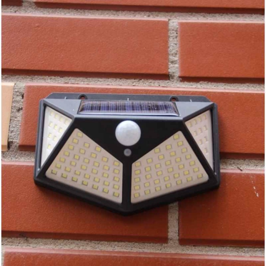 Set 3 Lămpi ULTRA 100 LED Solare cu senzor de mișcare și lumina 3 moduri ILUMINARE - ELECTRONICE - reducerim.ro