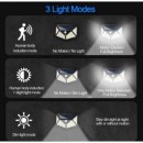 Set 3 Lămpi ULTRA 100 LED Solare cu senzor de mișcare și lumina 3 moduri ILUMINARE - ELECTRONICE - reducerim.ro