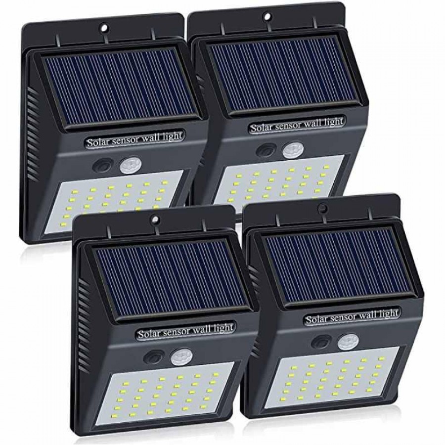 SET 4 Lampi Solare cu 30 LED,senzor de miscare si senzor de lumina - ELECTRONICE - reducerim.ro