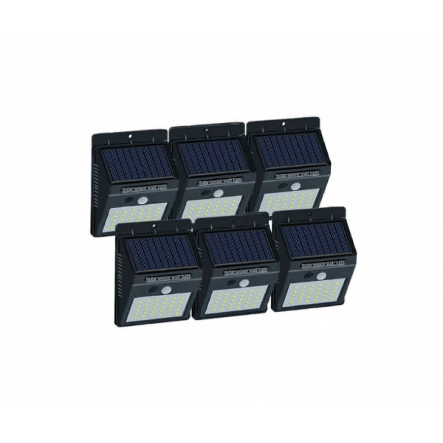 Set 6 lampi solar cu 30 led , senzor de miscare si senzor de lumina 3 moduri de iluminare - Casa si gradina - reducerim.ro