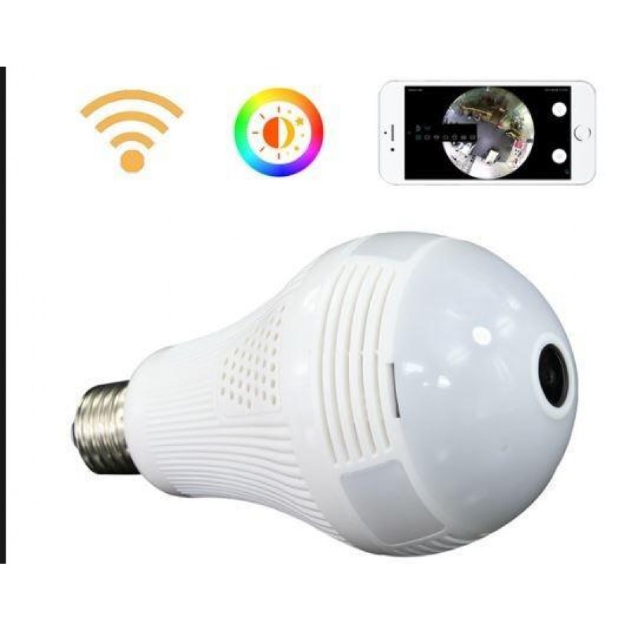 Camera supraveghere tip bec E27 IP WIFI, fullHD 1920*1080P, 2 mp, night vision, aplicatie telefon, alb - Camere de supraveghere -reducerim.ro Camera supraveghere tip bec E27 IP WIFI, fullHD 1920*1080P, 2 mp, night vision, aplicatie telefon, alb - Camere de supraveghere - reducerim.ro