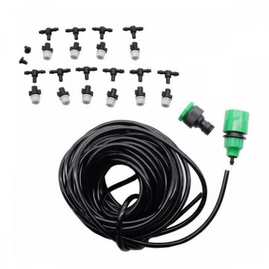 Kit racire terasa cu pulverizare apa sub forma de ceata, 10 metri - Furtune extensibile - reducerim.ro