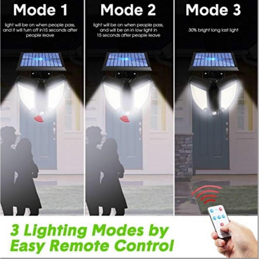 Lampa solara 90 LED, senzor de miscare, telecomanda - Panouri solare -reducerim.ro Lampa solara 90 LED, senzor de miscare, telecomanda - Panouri solare - reducerim.ro