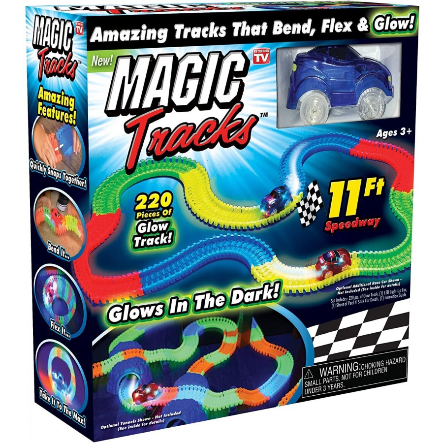 SET Pista flexibila pentru curse masinute Magic Tracks + Numaratoare interactiva din lemn - Cadouri - reducerim.ro