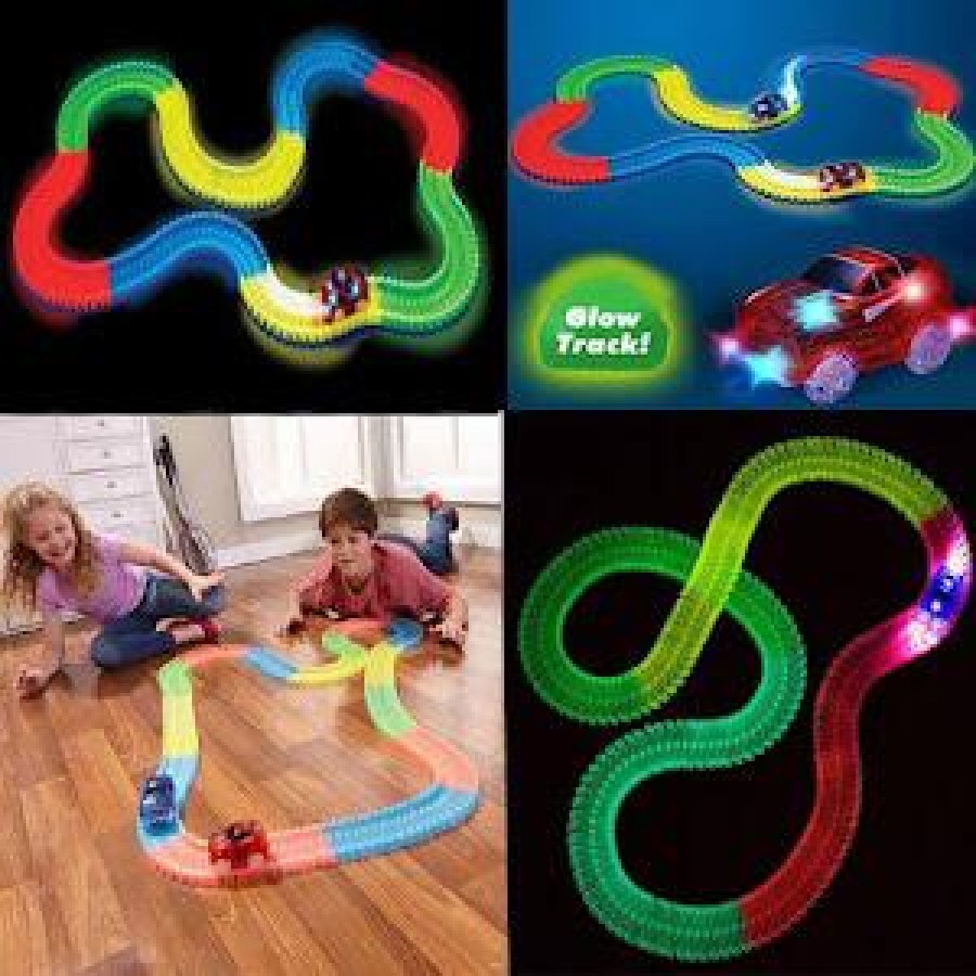 SET Pista flexibila pentru curse masinute Magic Tracks + Numaratoare interactiva din lemn - Cadouri - reducerim.ro