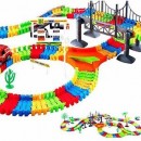 SET Pista flexibila pentru curse masinute Magic Tracks + Numaratoare interactiva din lemn - Cadouri - reducerim.ro