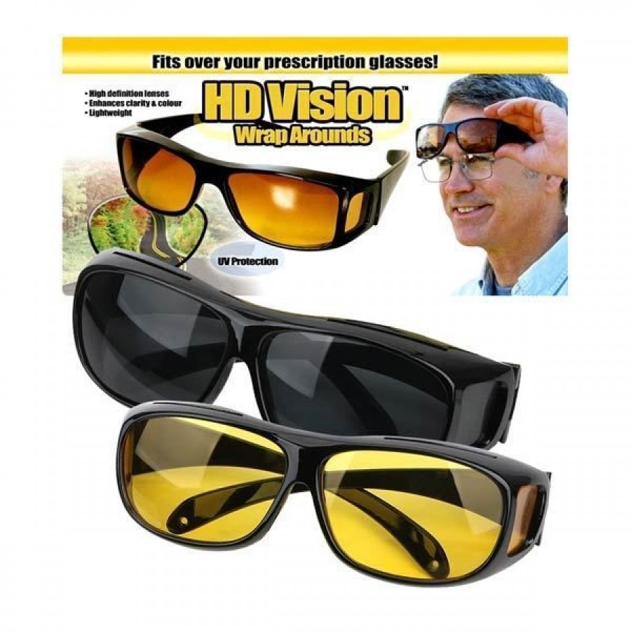 Set 2  perechi de ochelari cu protectie UV-HD VISION de zi si de noapte - Casa si gradina - reducerim.ro