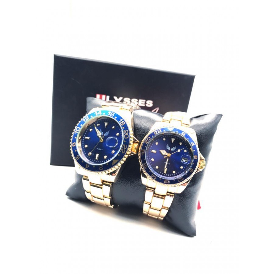 Set ceasuri pentru cuplu Ulysses gold-blue - Ceasuri -reducerim.ro Set ceasuri pentru cuplu Ulysses gold-blue - Ceasuri - reducerim.ro