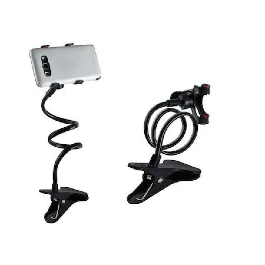 Suport Telefon Flexibil cu capat rotativ si clema prindere, lungime 72cm, culoare Negru - Accesorii Telefoane - reducerim.ro