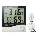 Termometru cu afisaj digital, ceas si senzor de exterior - HTC-2 - Electronice&Climatizare - reducerim.ro