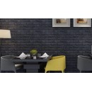 Tapet 3D Autoadeziv , design modern , dimensiuni 77x70cm , model caramida in relief , negru - Casa si gradina - reducerim.ro