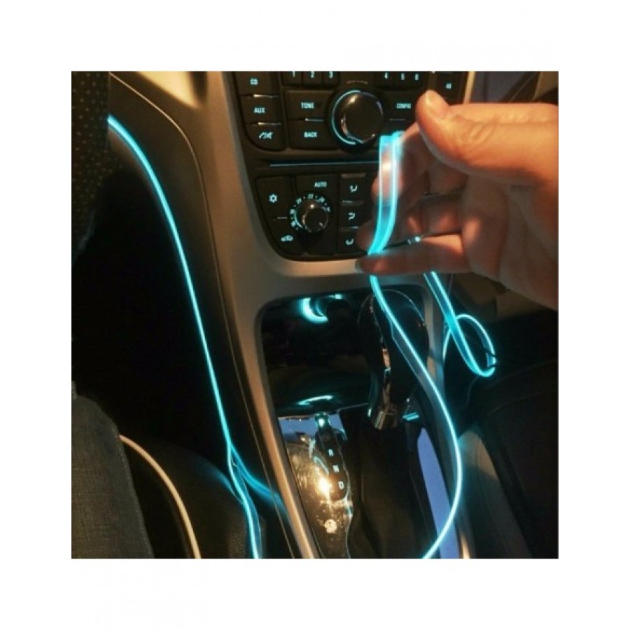 Set 2 benzi decorative auto LED 2 metri, pentru interior - Auto-Moto -reducerim.ro Set 2 benzi decorative auto LED 2 metri, pentru interior - Auto-Moto - reducerim.ro