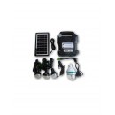 Kit solar GD1000A cu lanterna LED, 3 becuri, panou si USB - Panouri solare - reducerim.ro