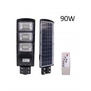 Lampa stradala 90W, felinar cu panou solar, senzor lumina, telecomanda si suport - Panouri solare - reducerim.ro