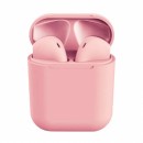 Casti Wireless i12 , raza de actiune 15m, Waterproof IPX5, Bluetooth 5.0, control tactil, sunet 3D, Roz - Boxe, Casti, Microfoane - reducerim.ro
