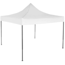 Cort IMPERMEABIL  pavilion pliabil 3m * 3m, structura metalica, culoare ALB - Corturi - reducerim.ro