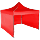 Cort IMPERMEABIL  pavilion pliabil 3m * 3m, structura metalica, culoare ROSU - Corturi - reducerim.ro