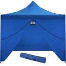 Cort IMPERMEABIL  pavilion pliabil 3m * 3m, structura metalica, culoare ALBASTRU - Corturi - reducerim.ro