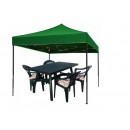 Cort IMPERMEABIL  pavilion pliabil 3m * 3m, structura metalica, culoare Verde - Corturi - reducerim.ro