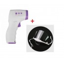 KIT Termometru digital non contact cu infrarosu digital IDEAL și pentru copii + Masca de protectie transparenta - Ingrijire Personala - reducerim.ro