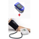 PACHET Tensiometru Electronic Pentru Brat, Display LCD, PLUS Aparat de masurare puls, Oximetru pentru deget cu display, Masurare Saturatie Oxigen, - Ingrijire Personala - reducerim.ro