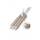 Ondulator profesional cu 3 elementi, Kemei, KM-1010, Temperatura reglabila, 45W, Auriu/Alb - Ingrijire Personala - reducerim.ro