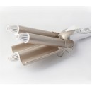 Ondulator profesional cu 3 elementi, Kemei, KM-1010, Temperatura reglabila, 45W, Auriu/Alb - Ingrijire Personala - reducerim.ro