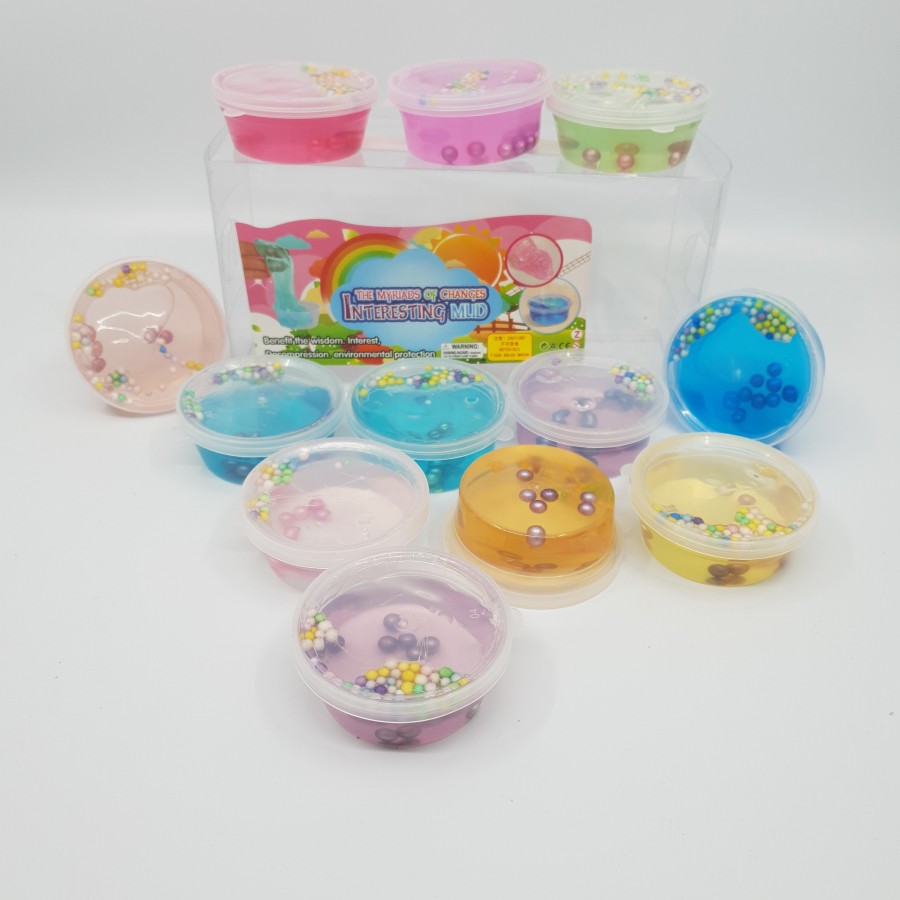 Slime 12 cutiute cu bilute , diverse culori - Lumea Copiilor - reducerim.ro