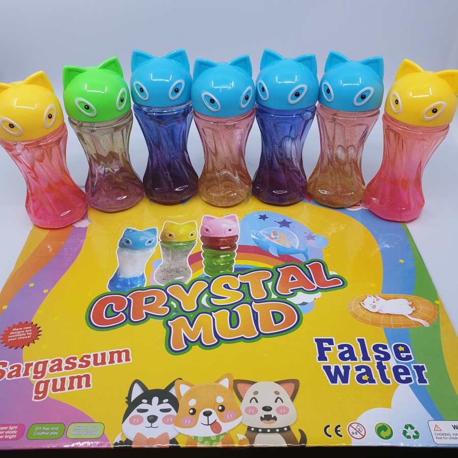Slime Crystal Mud cu sclipici set 12 sticlute - Lumea Copiilor - reducerim.ro