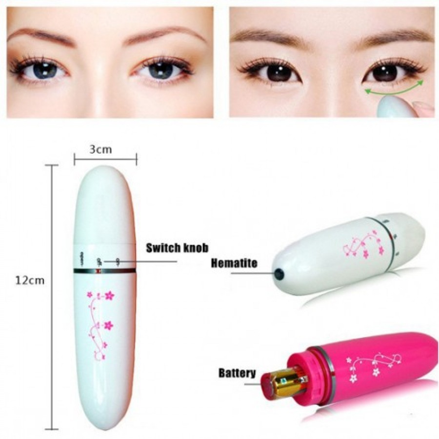 Aparat de masaj facial cu cap magnetic si vibratii impotriva cearcanelor si intinerirea pielii fetei - Ingrijire Personala - reducerim.ro