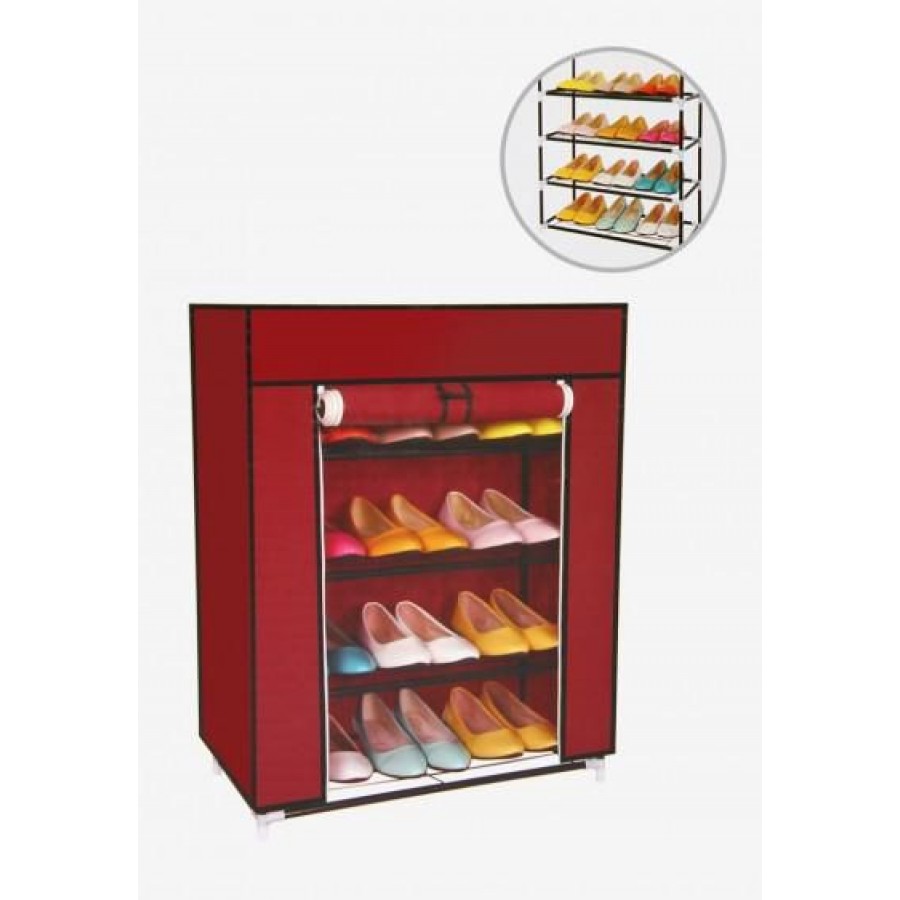 Pantofar Dulap Textil 4 Etaje Compages Shoe Shelf 5588 60x75x30cm - ELECTRONICE -reducerim.ro Pantofar Dulap Textil 4 Etaje Compages Shoe Shelf 5588 60x75x30cm - ELECTRONICE - reducerim.ro