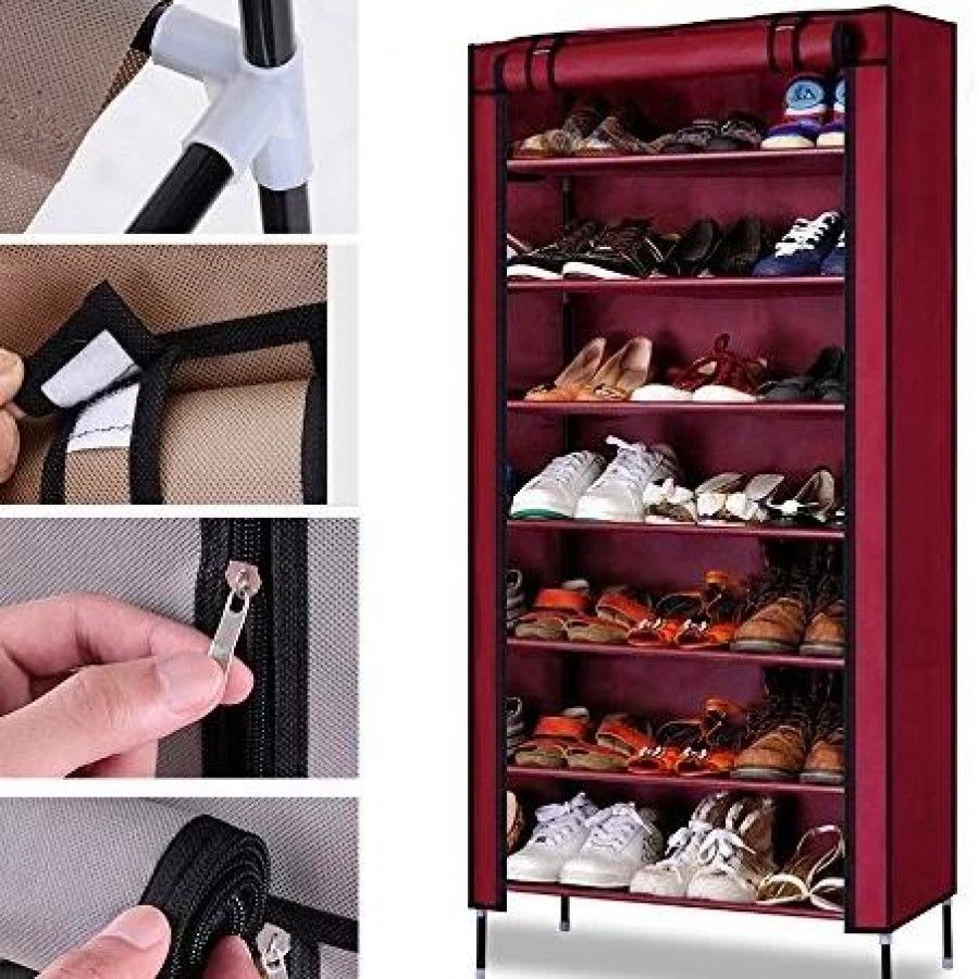 Dulap Textil Pliabil model 8268 pentru Incaltaminte si Accesorii, cu 6 Rafturi, 60x30x108 cm - ELECTRONICE -reducerim.ro Dulap Textil Pliabil model 8268 pentru Incaltaminte si Accesorii, cu 6 Rafturi, 60x30x108 cm - ELECTRONICE - reducerim.ro