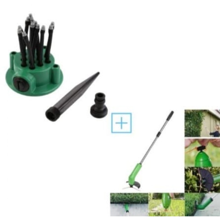 OFERTA - Aspersor de gradina cu 12 furtunuri + Mini masina de tuns gazonul
