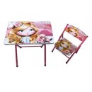Set masa cu scaun pentru copii – Roz Princess, Cod T09-i0900 Set masa cu scaun pentru copii – Roz Princess, Cod T09-i0900