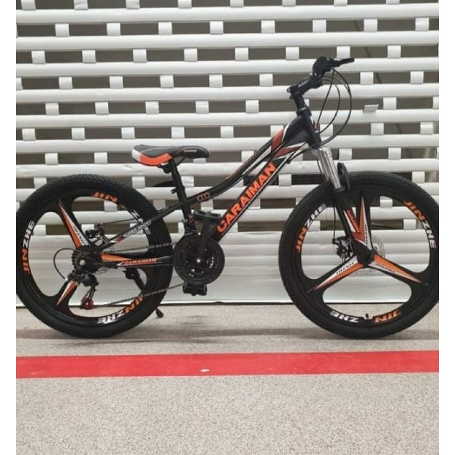 Bicicleta Caraiman 24-XJL Portocaliu cu Jante Aliaj si Frana pe Disc, Cod 24XJL-i08600
