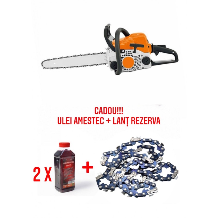 Motofierastrau-Drujba, putere1.9CP, lama 40cm, Cadou 2 x Ulei Amestec + Lant de rezerva