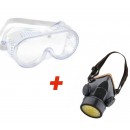 Masca de protectie cu filtru de carbon activ Epica Star, pentru lucru in mediu chimic plus ochelari protectie Masca de protectie cu filtru de carbon activ Epica Star, pentru lucru in mediu chimic plus ochelari protectie