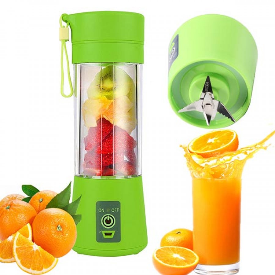 Blender portabil, cu baterie proprie 2000 mah, 4 lame inox, pentru fructe si legume - Tocatoare si blendere - reducerim.ro