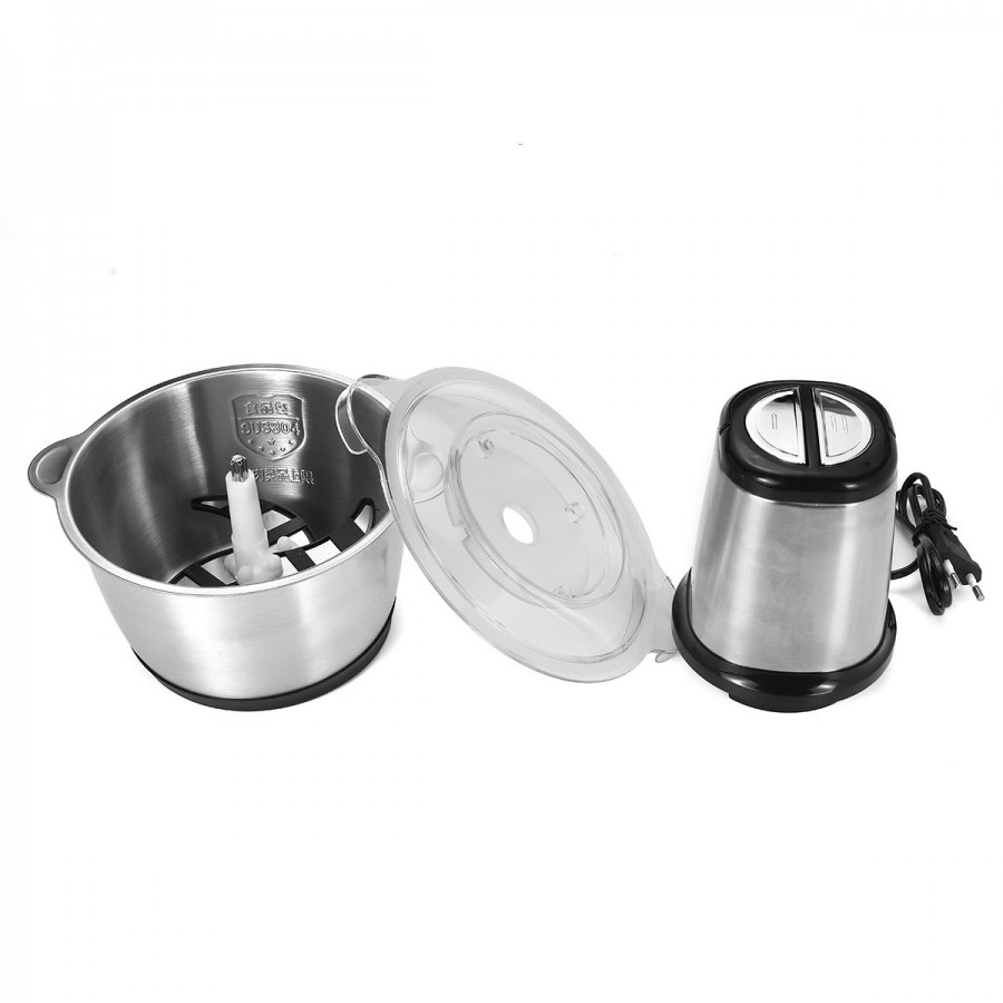 Tocator electric universal, maruntitor cu 4 lame, vas inox - Tocatoare si blendere - reducerim.ro