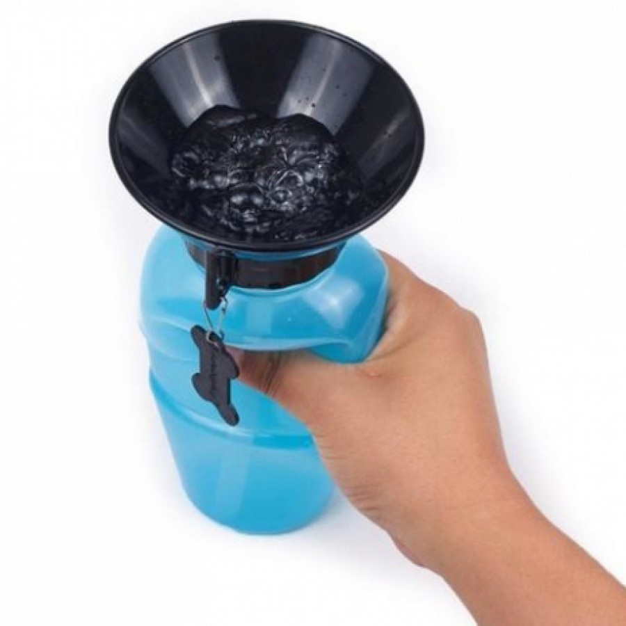 Sticla portabila de apa pentru animale de companie, 300 ml, Albastru - Accesorii animale - reducerim.ro